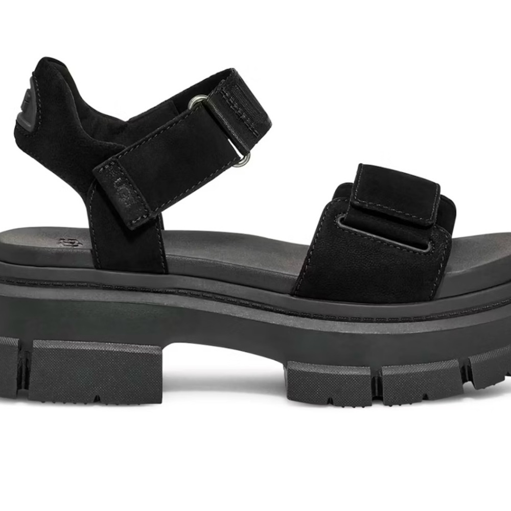 Ugh Ashton Black Platform Sandals